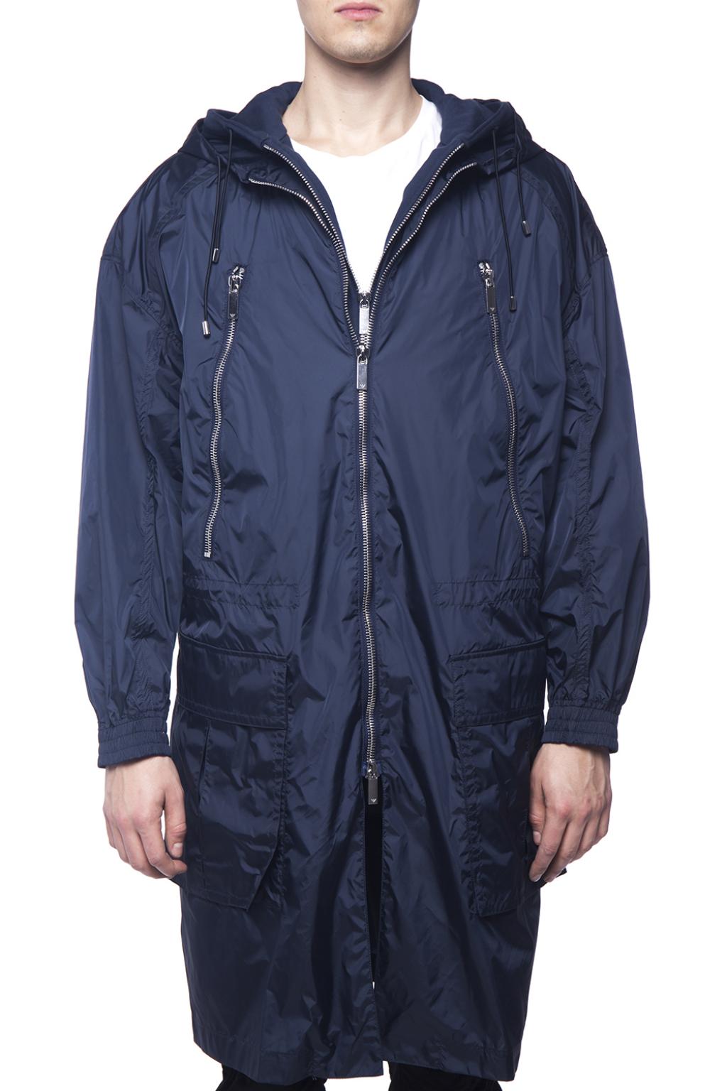 Navy blue Raincoat with vest lining Emporio Armani Vitkac Australia